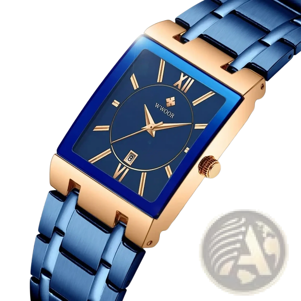 Blue Square Women Watch Luxury Stainless Steel