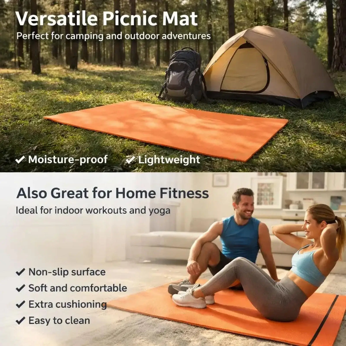 Yoga Mat Portable Non-slip Eva Fitness Pad
